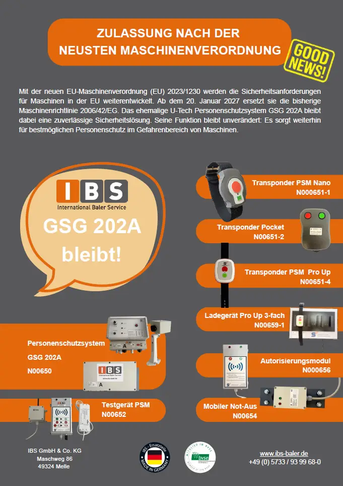Personenschutzsystem-Ballenpressen-GSG 202A